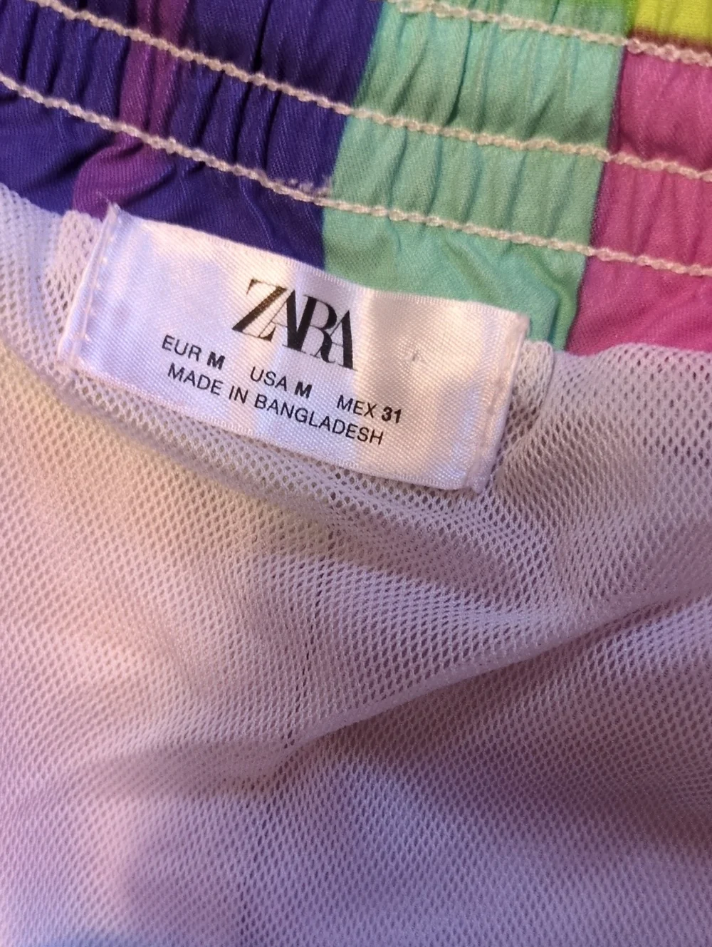 Zara plaid Swim Trunks Size Medium